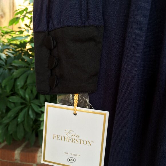 Erin Featherston for Target navy babydoll dress heart buttons NWT size 1 - Picture 3 of 6